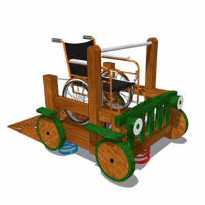 Woodwork AB-fjäderlek för rullstol
