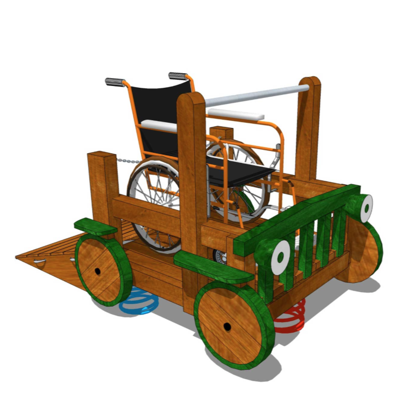 Woodwork AB-fjäderlek för rullstol